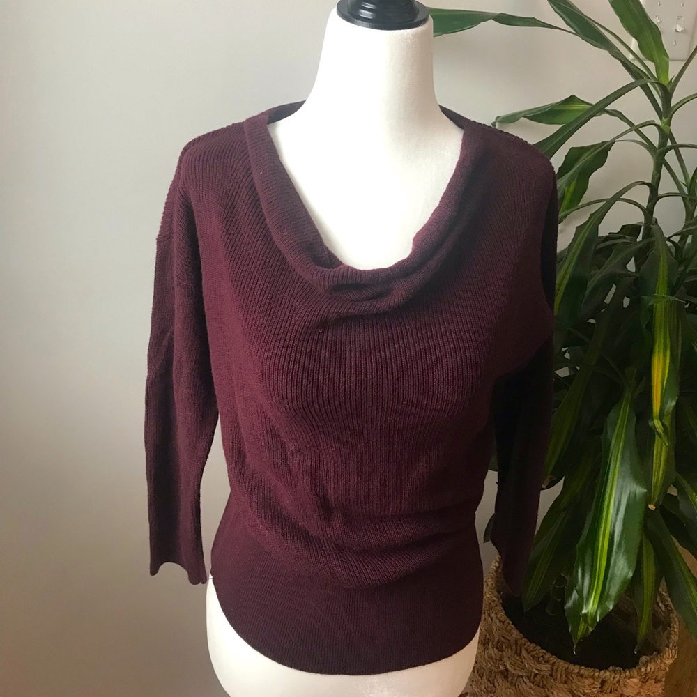 Ann Taylor LOFT cowl-neck sweater size small